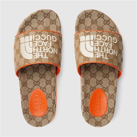 gucci northface resell|north face Gucci slides.